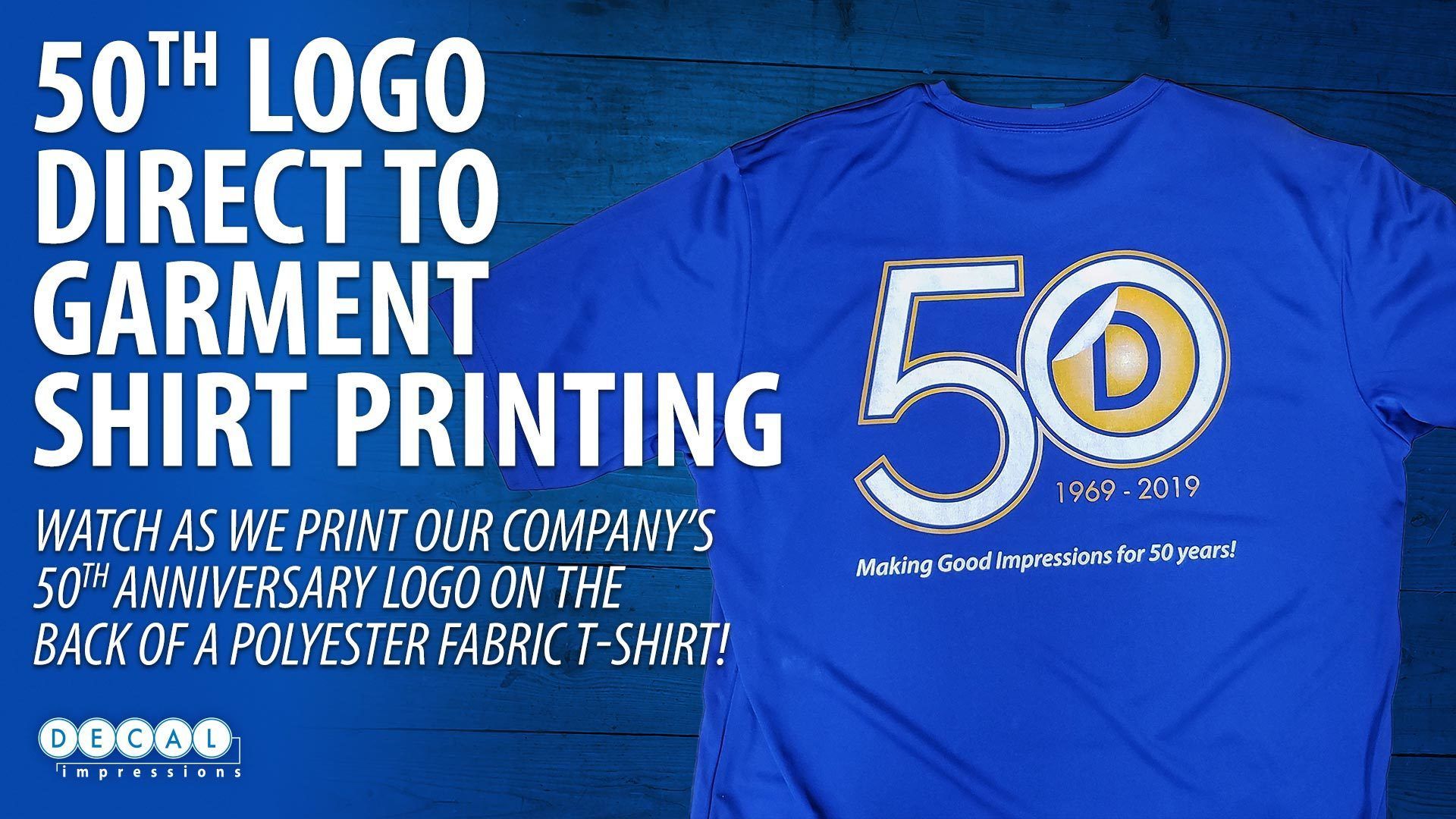Direct to Garment 50th Anniversary Polyster Print 
