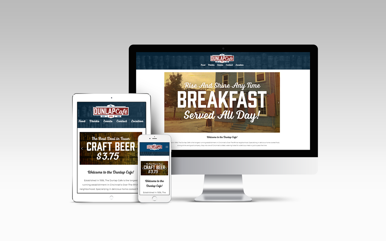 Dunlap Cafe - Website Design Mock Up